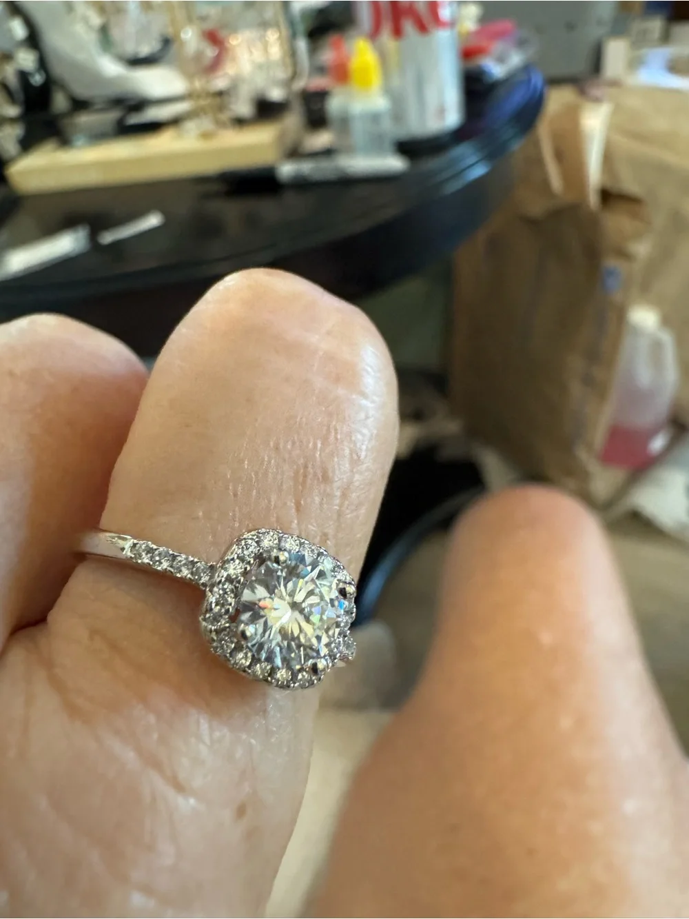 Silver Engagement Ring in Silver